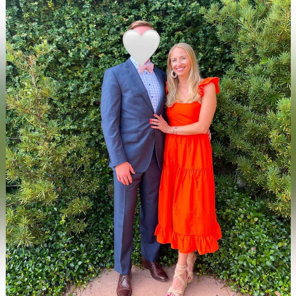 Orange Midi Dress